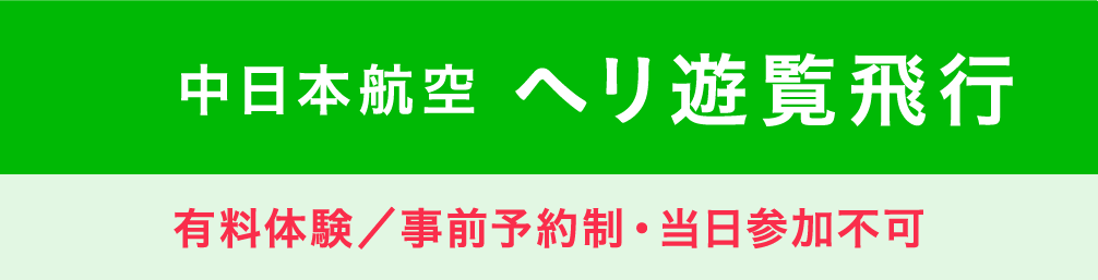 【そらフェスタ限定】中日本航空 ヘリ遊覧飛行